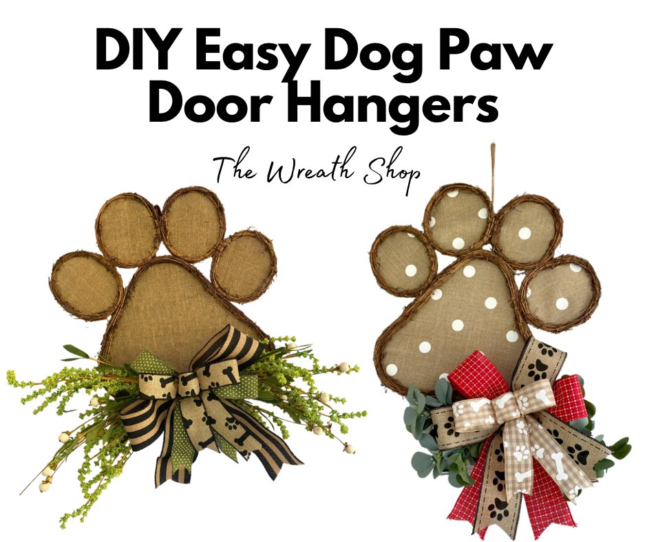Dog Paw Door Hangers - The Wreath Shop