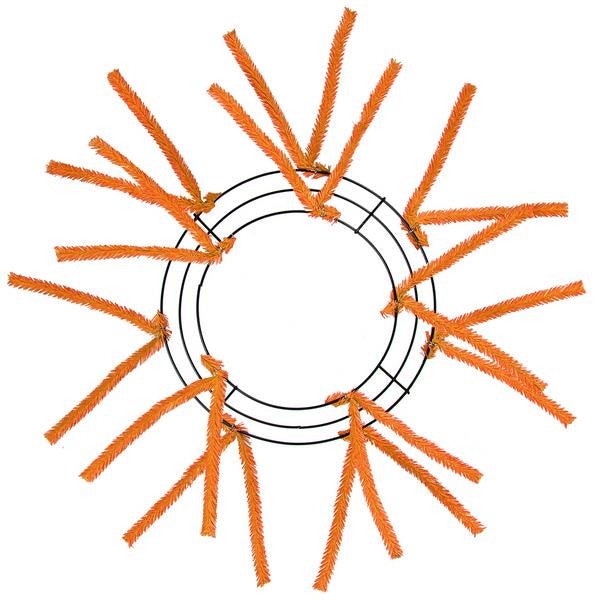 10-20" Small Pencil Work Wreath Form: Orange - XX167820 - The Wreath Shop