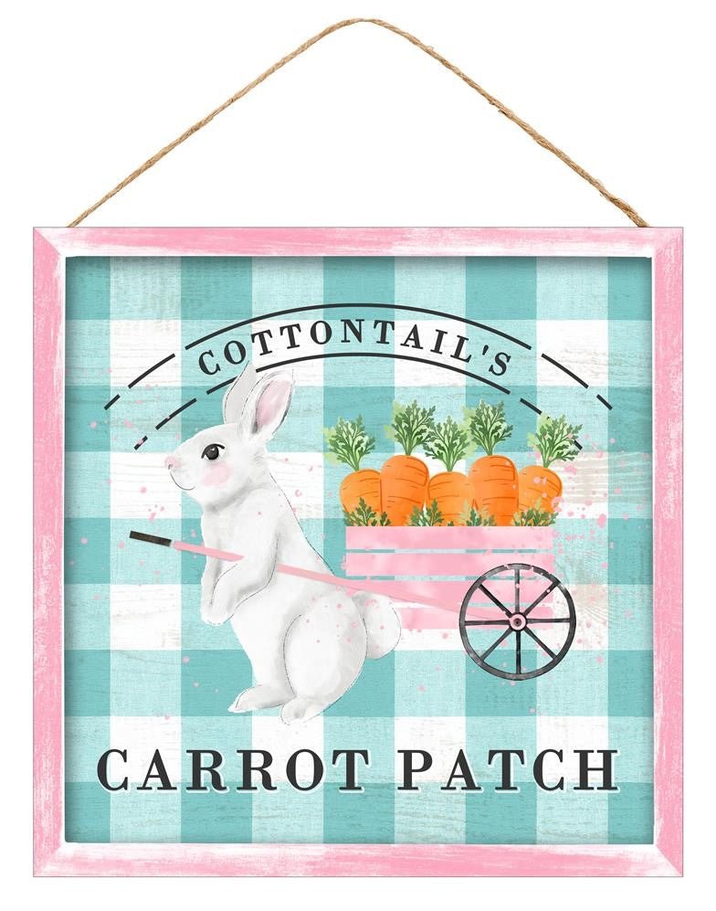 10" Cottontail's Carrot Patch Sign - AP8765 - The Wreath Shop