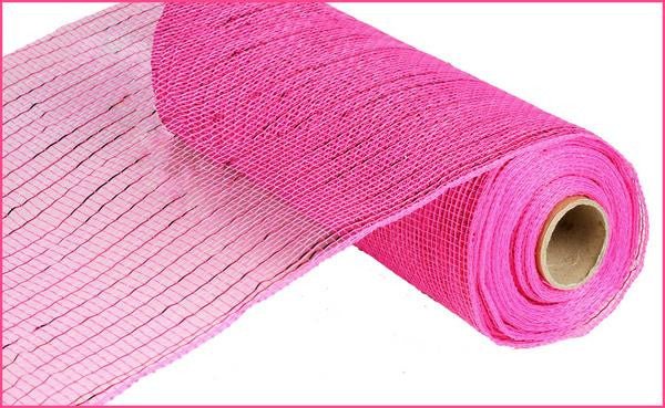 10" Deco Poly Mesh: Metallic Hot Pink with Hot Pink Foil - RE130111 - The Wreath Shop