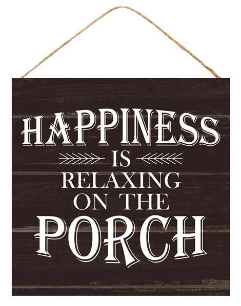 10" Happiness on Front Porch Sign - AP8335 - The Wreath Shop