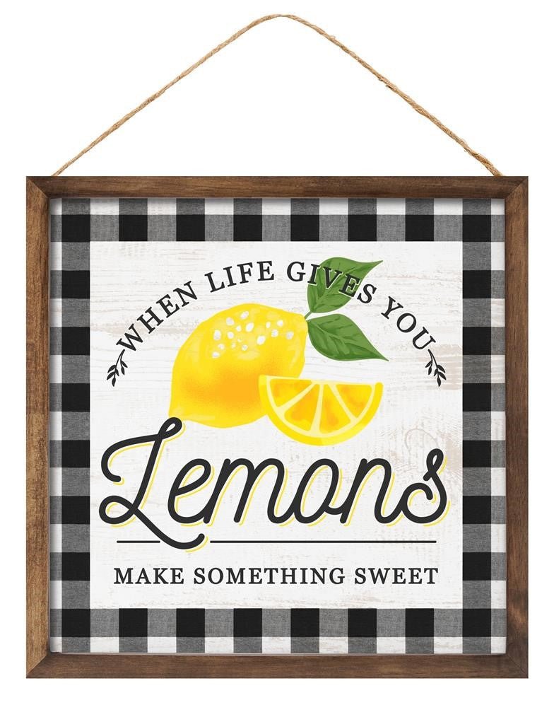 10" Life Gives You Lemons Sign - AP8757 - The Wreath Shop