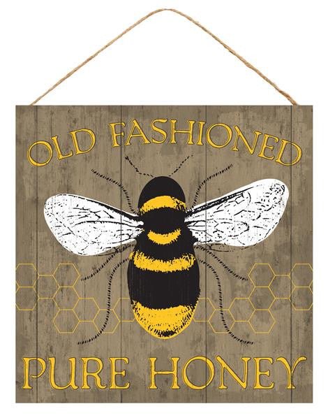 10" Old Fashioned Honey Bee Sign - AP8353 - The Wreath Shop