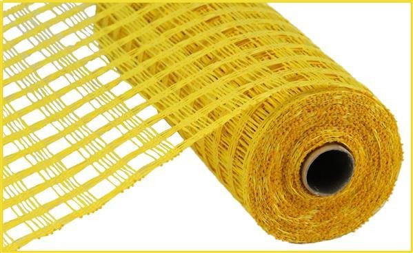 10" Poly Burlap Weaved Mesh: Yellow - RP812829 - The Wreath Shop