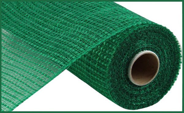 10" Wide Strip Deco Poly Mesh: Emerald Green - RE890006 - The Wreath Shop