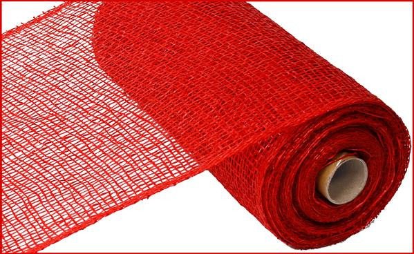 10" x 10yds Poly Burlap Mesh: Red - RP810324 - The Wreath Shop