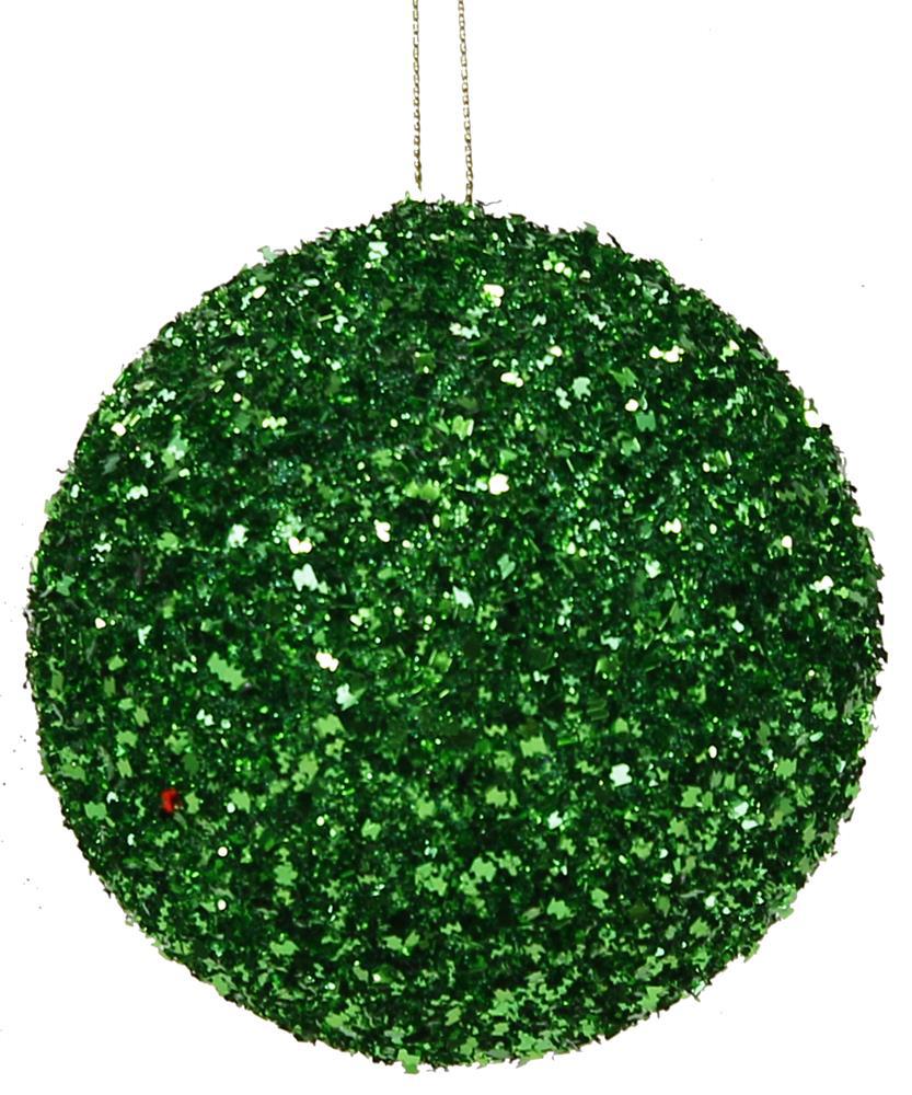 100mm Emerald Green Tinsel Ornament - XJ430006 - The Wreath Shop