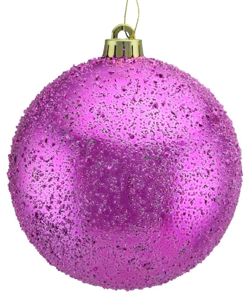 100mm Ice Ball Ornament: Fuchsia - XY882007 - The Wreath Shop