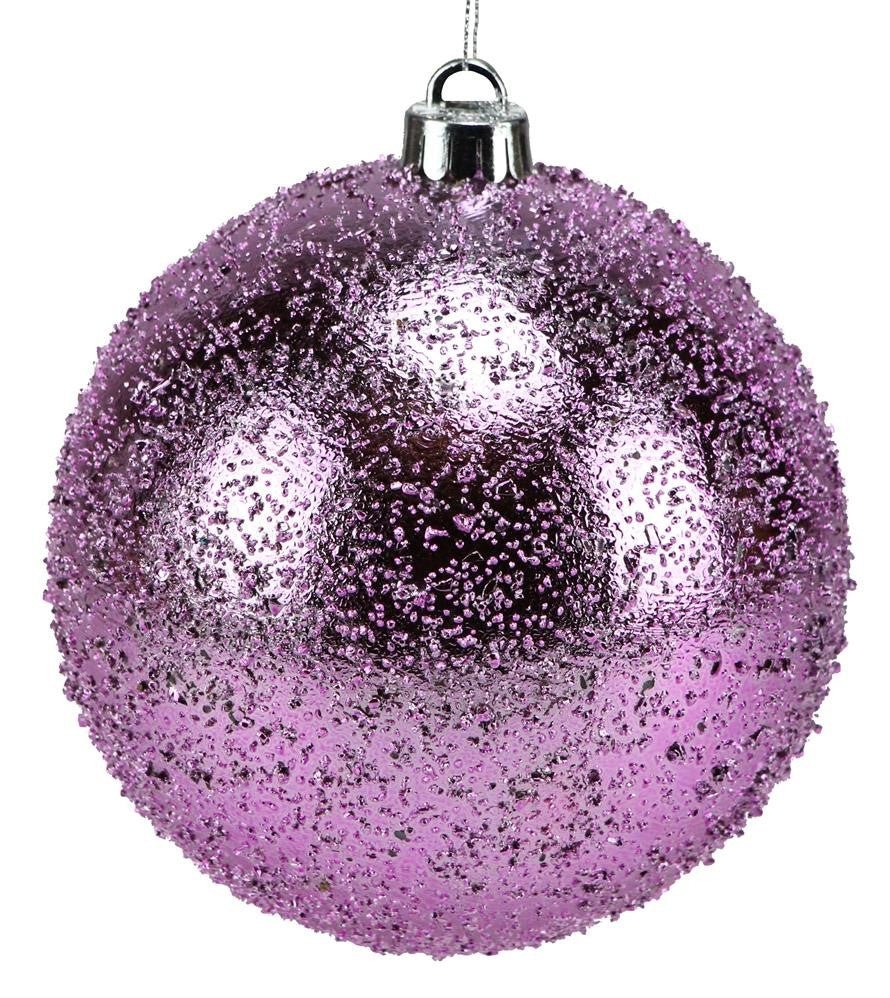 100mm Ice Ball Ornament: Pink - XY882022 - The Wreath Shop