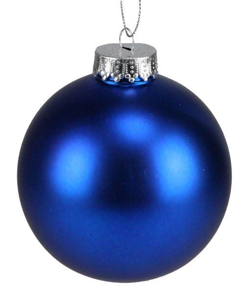 100mm Royal Blue Ball Ornament, Box of 4 - XH980325 - The Wreath Shop