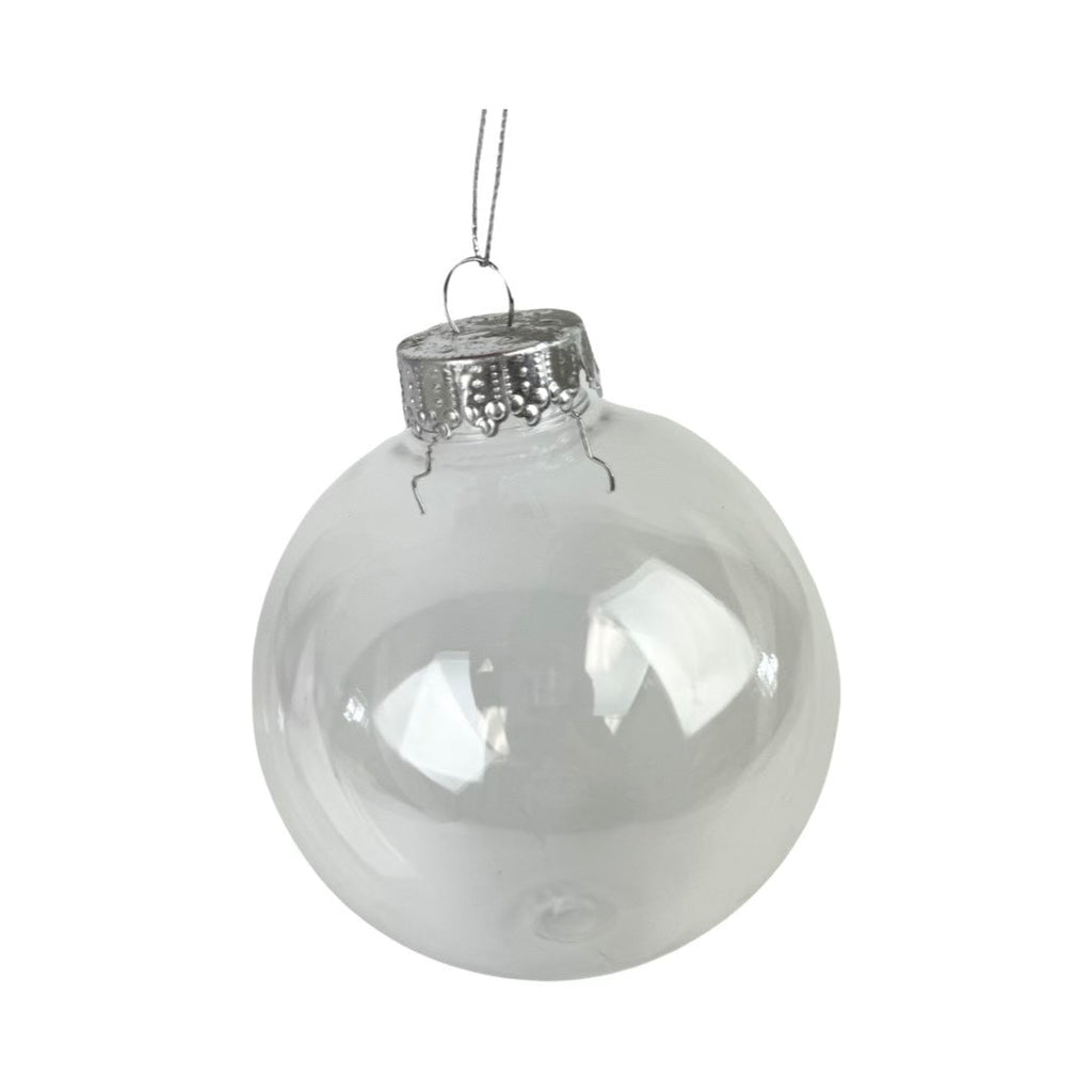 100mm Smooth Ball Ornament: Clear - XH9597 - The Wreath Shop