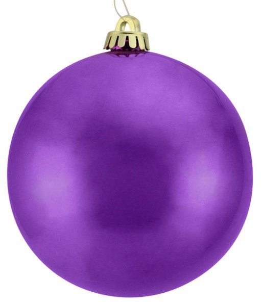 100mm VP Smooth Ball Ornament: Purple - XH100223 - The Wreath Shop