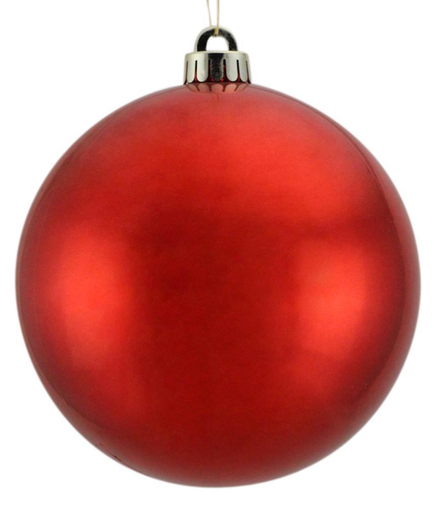 100mm VP Smooth Ball Ornament: Red - XH100224 - The Wreath Shop