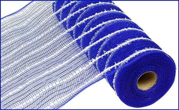 10.25" Metallic Cotton Drift Mesh: Royal Blue - 10yds - RY810065 - The Wreath Shop