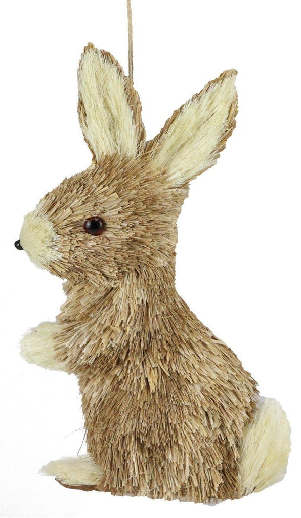 10.25" Sisal Half Rabbit Decor - TT2075 - The Wreath Shop