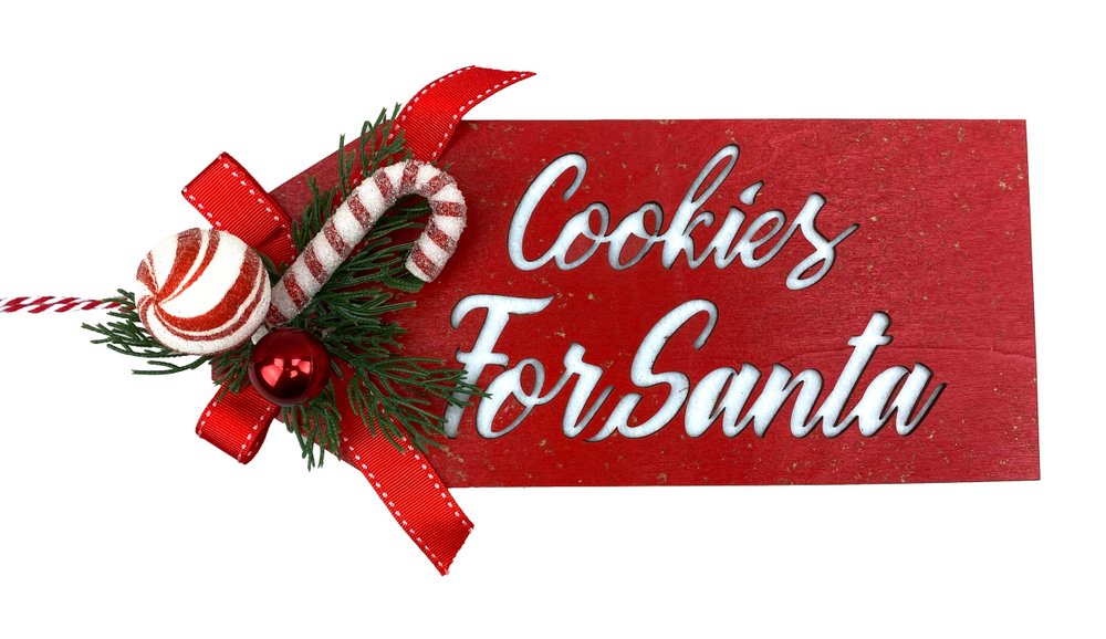 11" Cookies for Santa Gift Tag Sign - 85290RD - The Wreath Shop