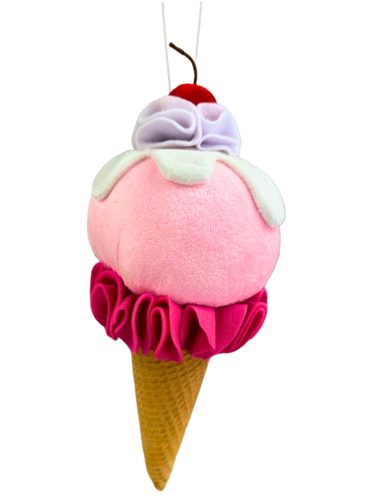 11" Felt/Fabric Ice Cream Cone - 63418PK - The Wreath Shop