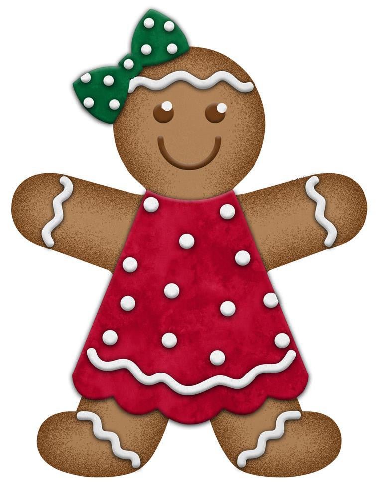12" Embossed Metal Gingerbread Girl - MD055524 - The Wreath Shop
