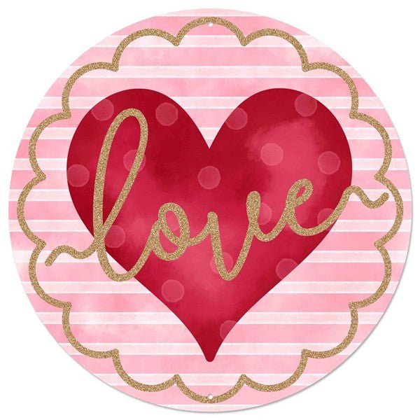 12" Metal Love/Heart Sign - MD0776 - The Wreath Shop