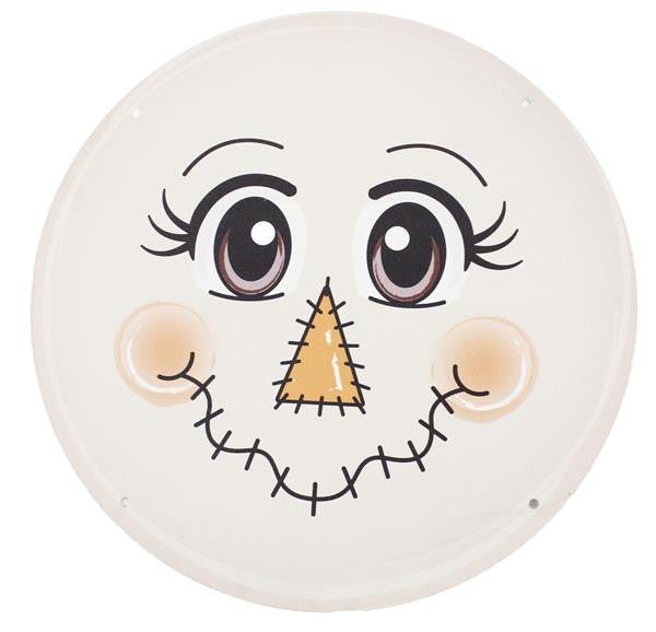 12" Metal Scarecrow Face - MD0325 - The Wreath Shop