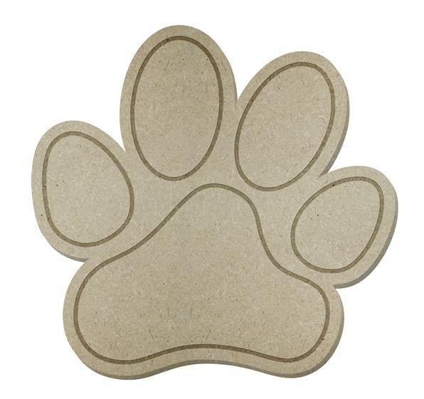 12" Paw Print, Unfinished - AB2528 - The Wreath Shop