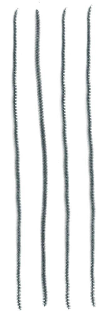 12" x 6mm Chenille Stems: Grey (100) - MA200110 - The Wreath Shop