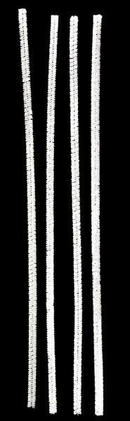 12" x 6mm Chenille Stems: White (100) - MA200127 - The Wreath Shop