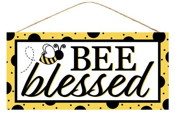 12.5" Bee Blessed Sign - AP8482 - The Wreath Shop