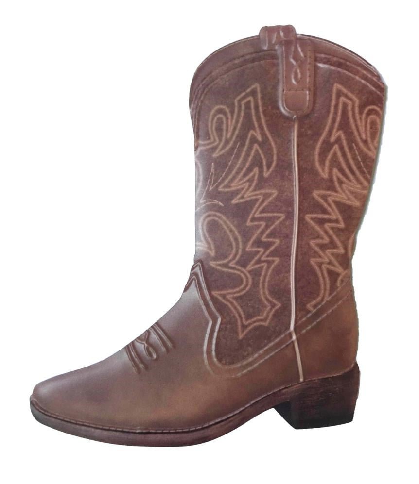 12.5" Embossed Metal Cowboy Boot - MD0824 - The Wreath Shop