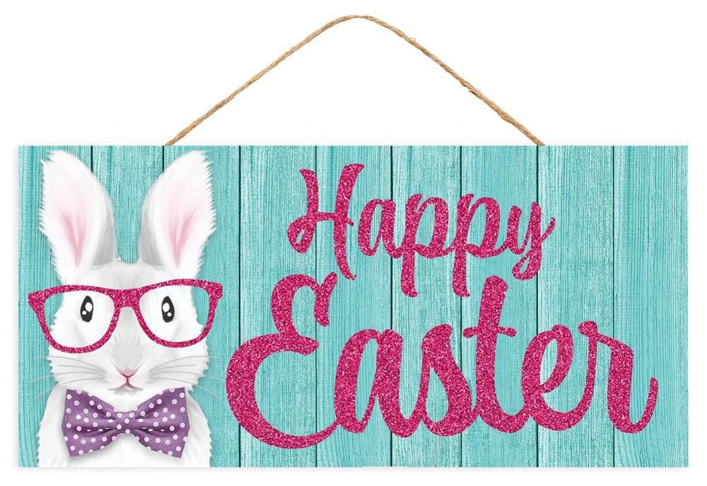12.5" Happy Easter Smart Bunny Sign - AP7847 - The Wreath Shop