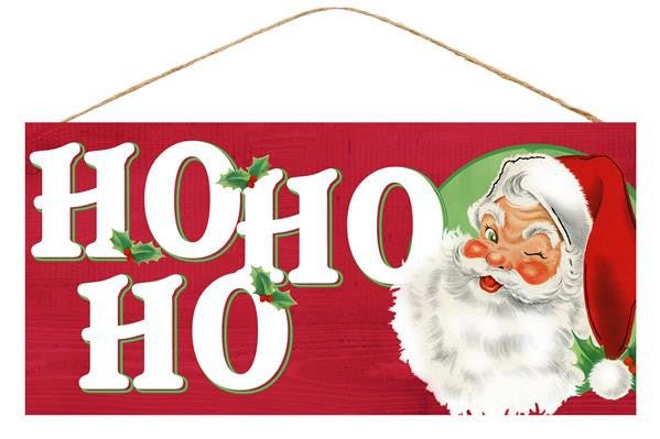 12.5" Ho Ho Ho Santa Face Sign - AP8162 - The Wreath Shop