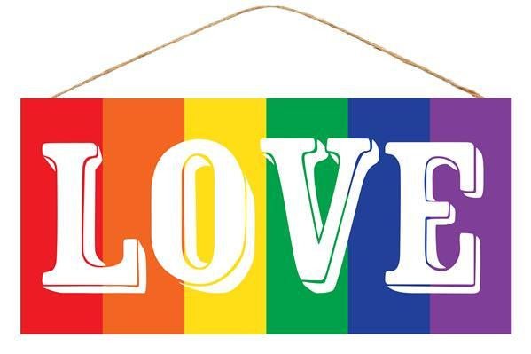 12.5" LOVE Rainbow Sign - AP8373 - The Wreath Shop