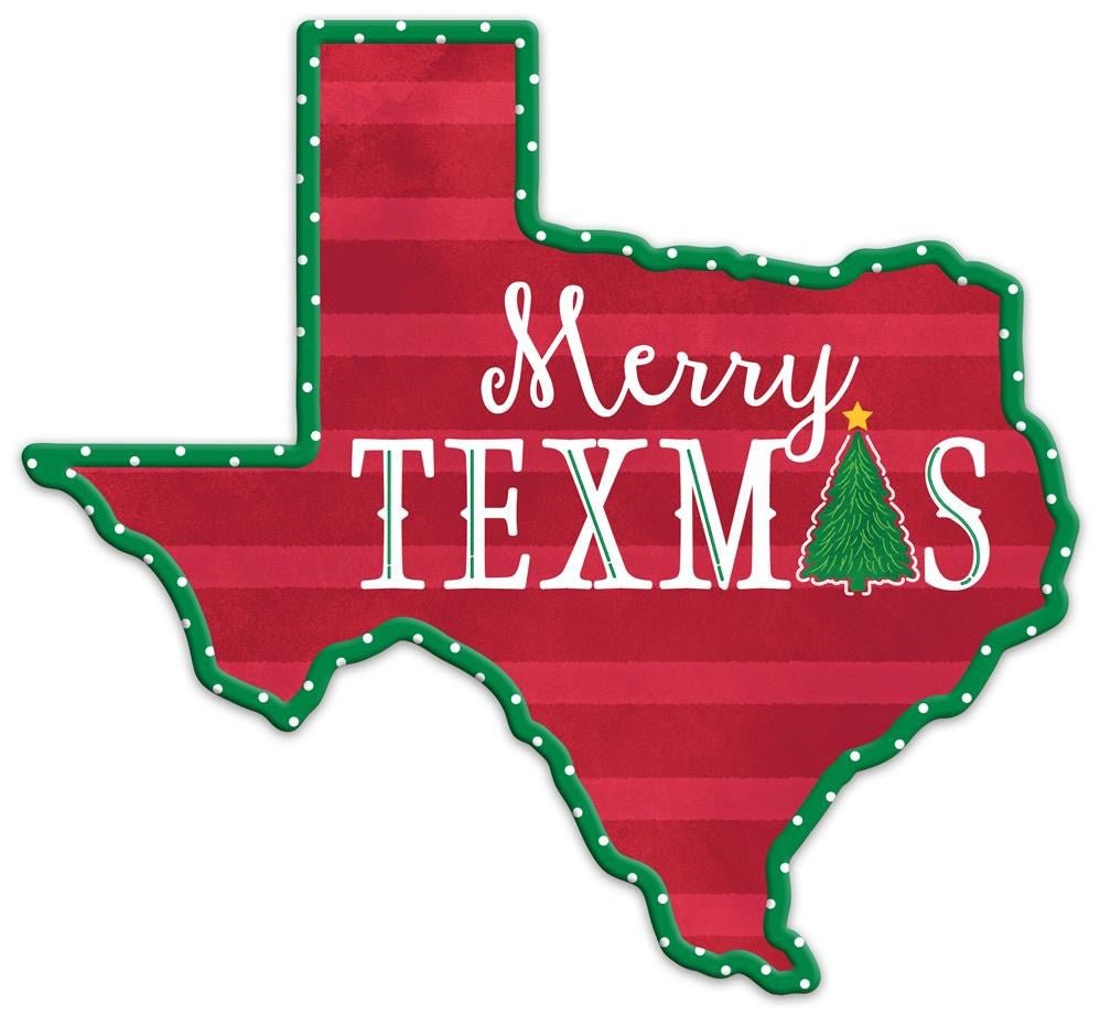 12.5" Metal Merry Texmas Texas Sign - MD0818 - The Wreath Shop