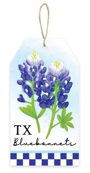 12.5" TX Bluebonnets Tag Sign - AP7268 - The Wreath Shop