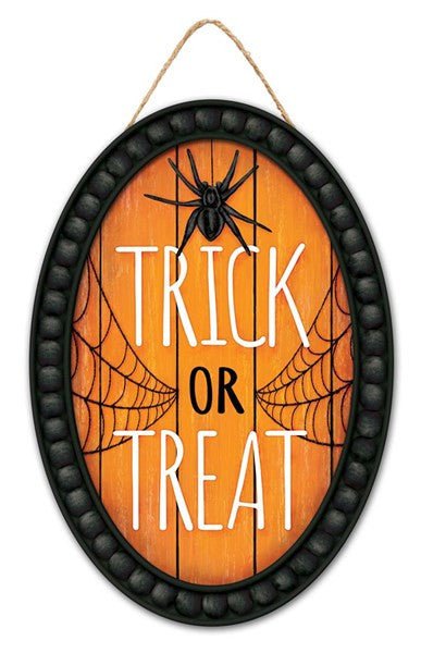 13" Oval Trick or Treat Sign - AP7232 - The Wreath Shop