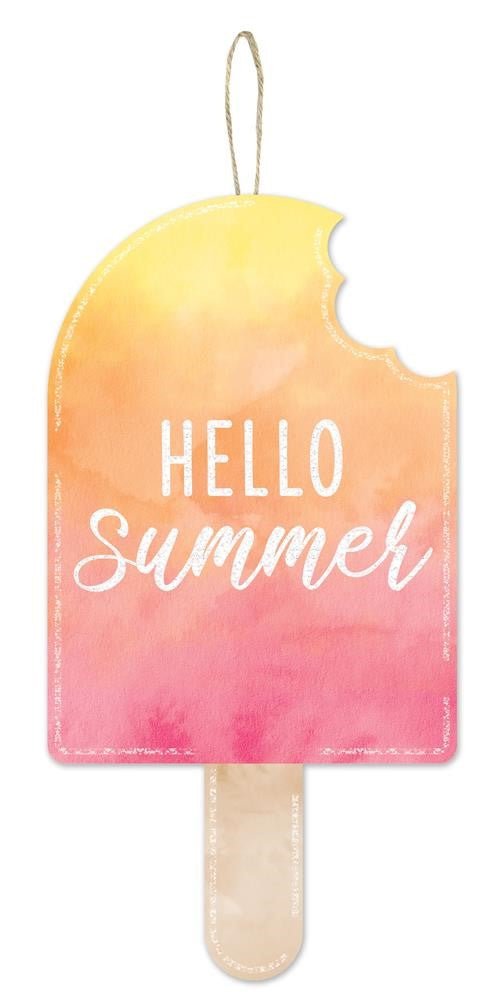 13.5" Hello Summer Popsicle Sign - AP8881 - The Wreath Shop