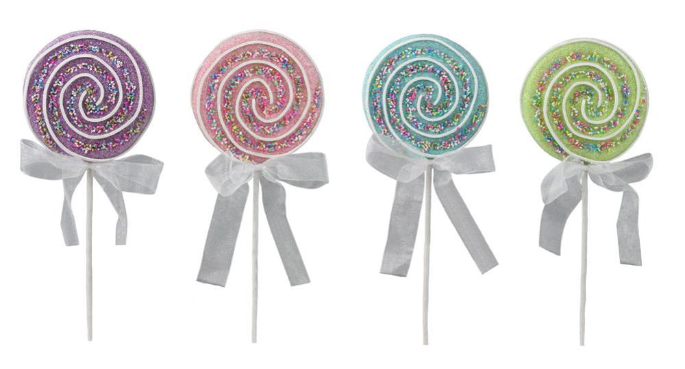 13.75" Glitter Lollipops with Sprinkles - XS1129 blue - The Wreath Shop