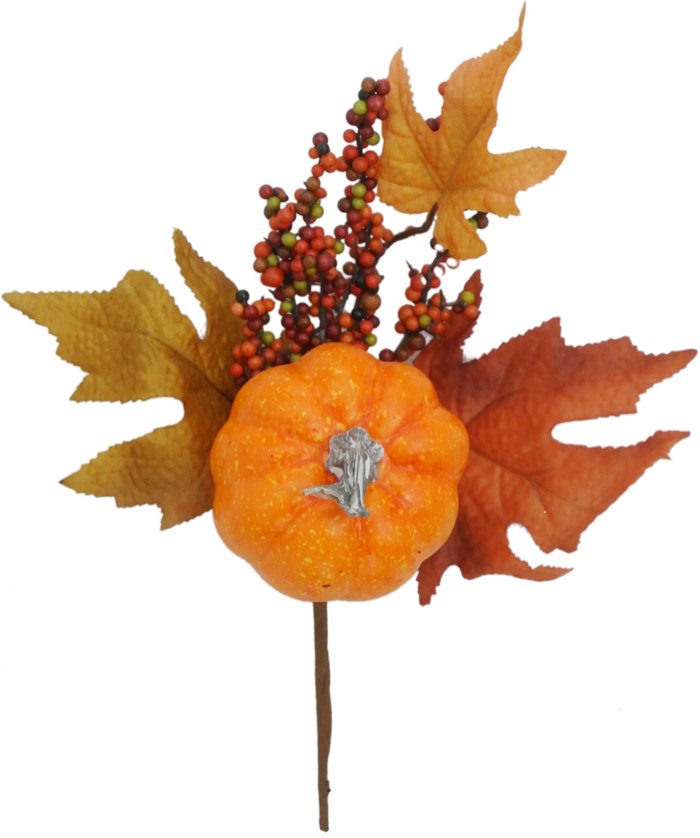 14" Pumpkin Pick: Orange - 82240 - The Wreath Shop