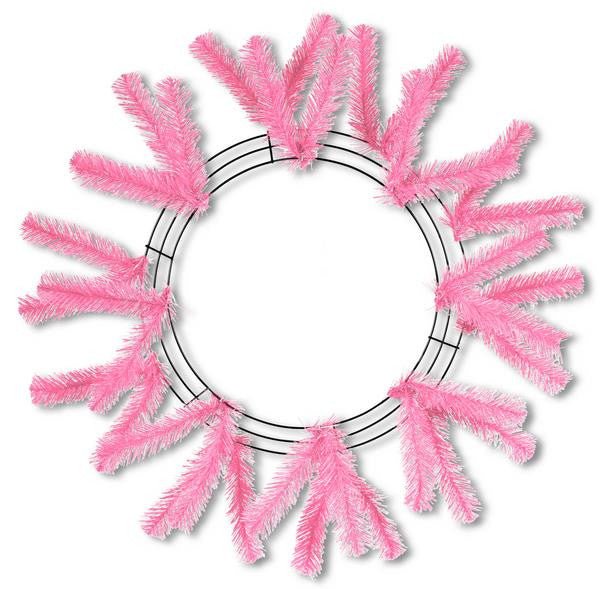 15-20" Work Wreath Form Pink - XX748822 - The Wreath Shop