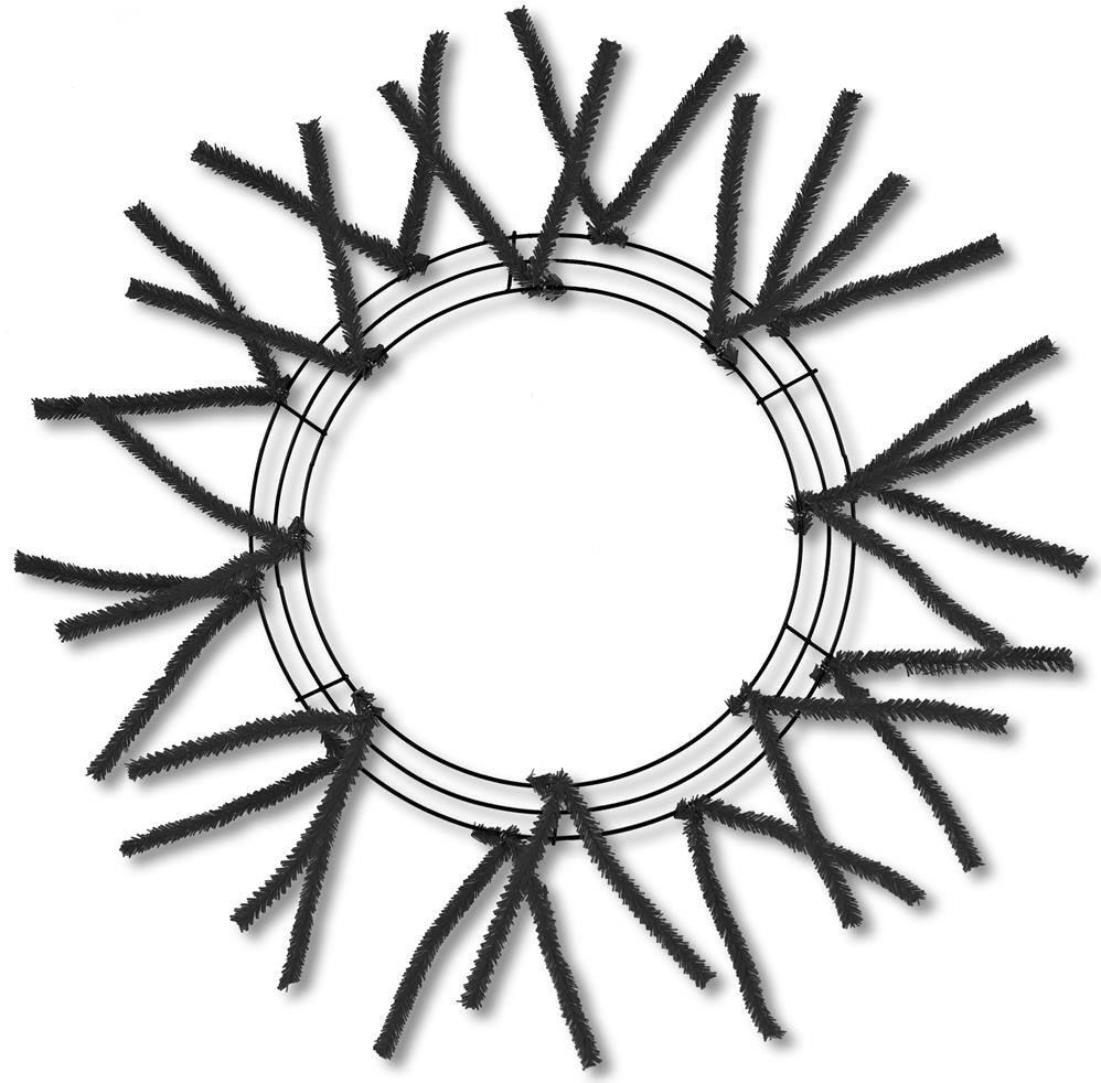 15-24" Pencil Work Wreath Form Black - XX750302 - The Wreath Shop