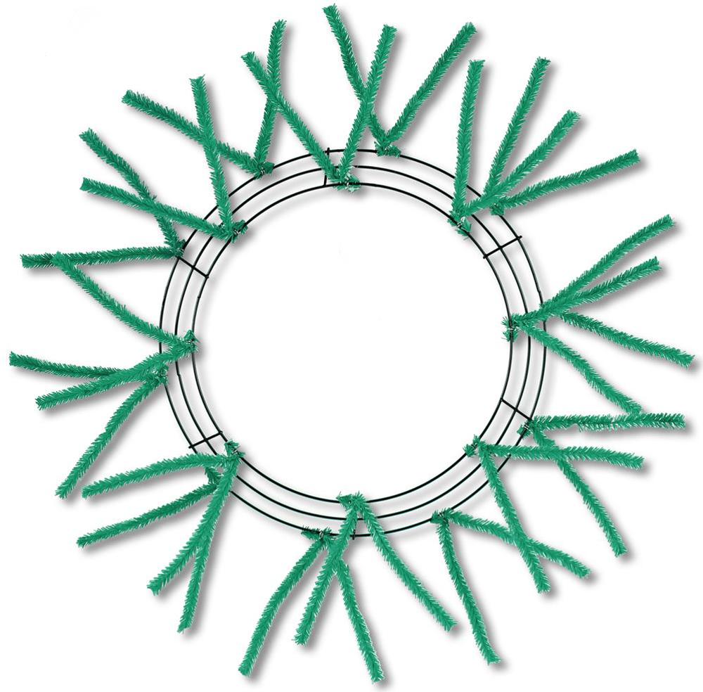 15-24" Pencil Work Wreath Form Emerald - XX750406 - The Wreath Shop