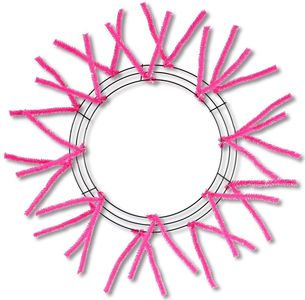 15-24" Pencil Work Wreath Form Hot Pink - XX750411 - The Wreath Shop