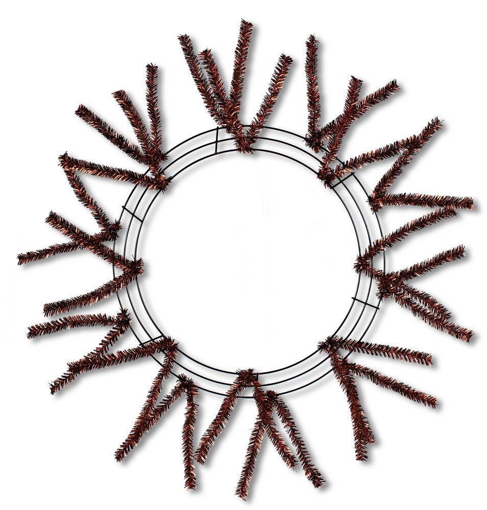15-24" Pencil Work Wreath Form Metallic Chocolate - XX751140 - The Wreath Shop