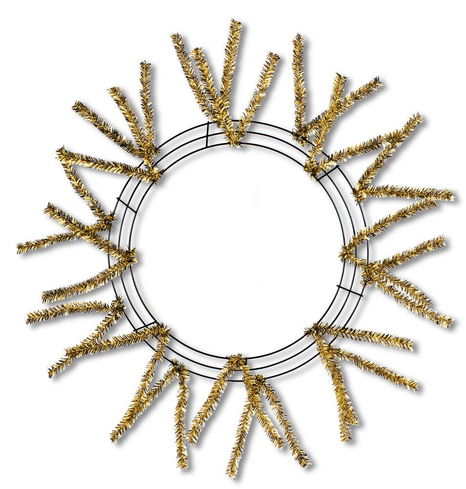 15-24" Pencil Work Wreath Form Metallic Gold - XX751108 - The Wreath Shop