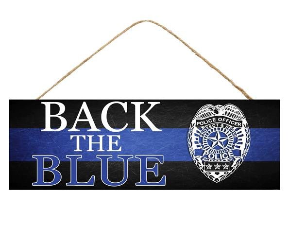 15" Back the Blue Police Sign - AP806903 - The Wreath Shop