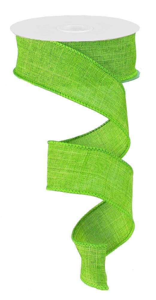 1.5" Fresh Green Royal Faux Burlap Ribbon - 50Yds - RG5278LT - The Wreath Shop