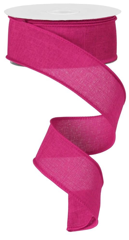 1.5" Fuchsia/Hot Pink Royal Faux Burlap Ribbon - 50Yds - RG527807 - The Wreath Shop