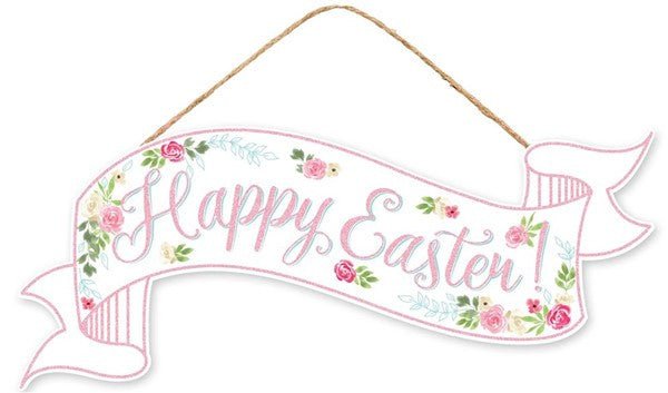 15" Happy Easter Banner Sign - AP8865 - The Wreath Shop
