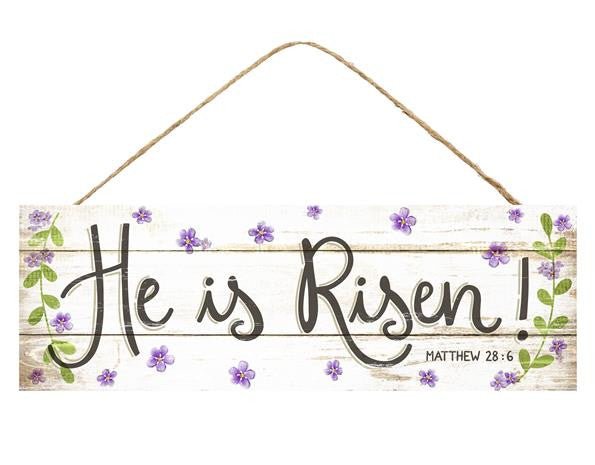 15" He is Risen Sign - AP8004 - The Wreath Shop