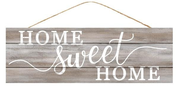 15" Home Sweet Home Sign: Grey Wash/White - AP818944 - The Wreath Shop